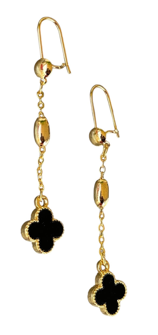 Clover Bead Dangle Earrings