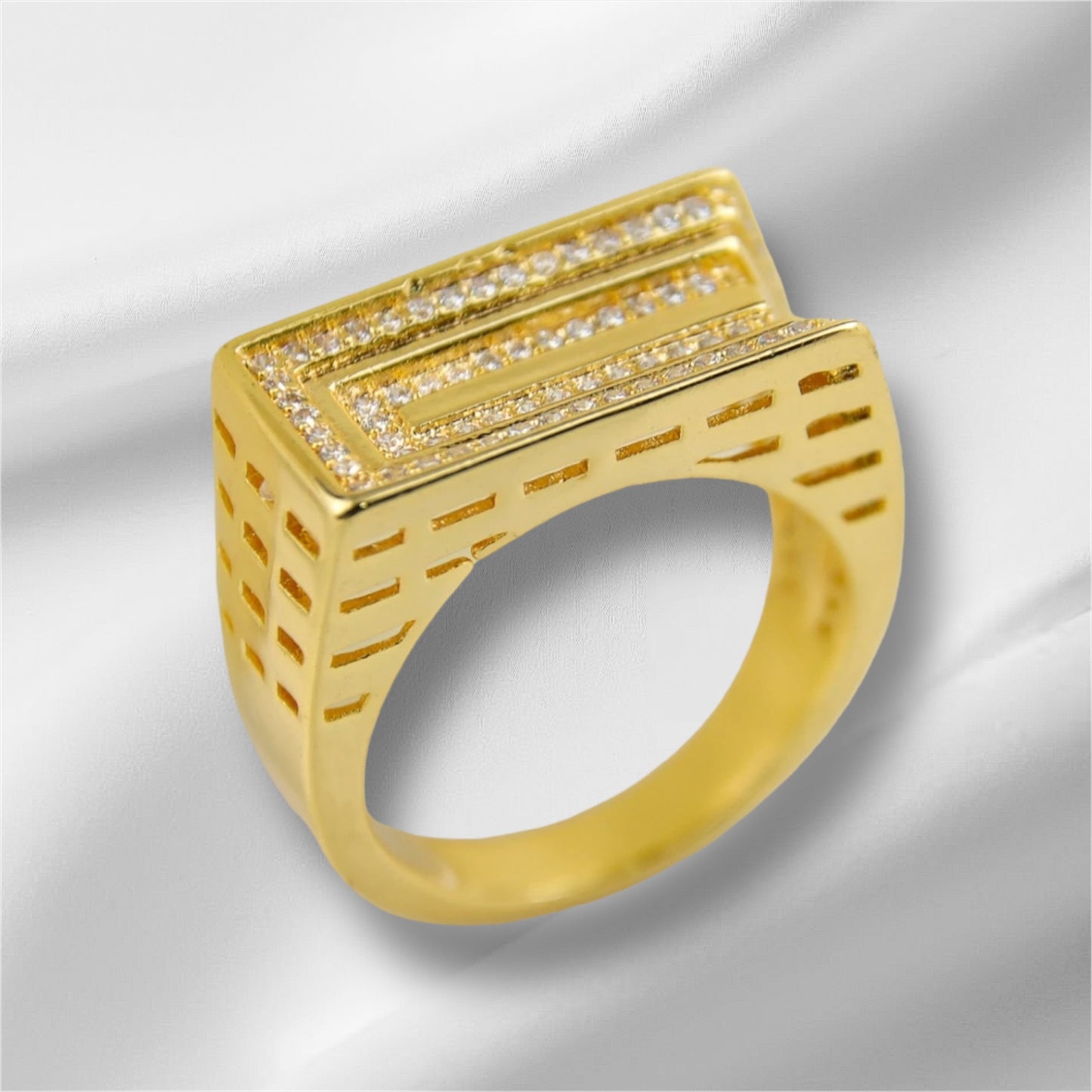 Squared Shape Big Ring