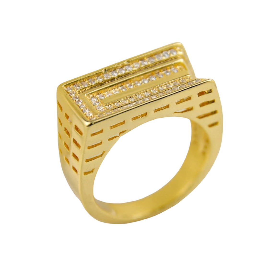 Squared Shape Big Ring