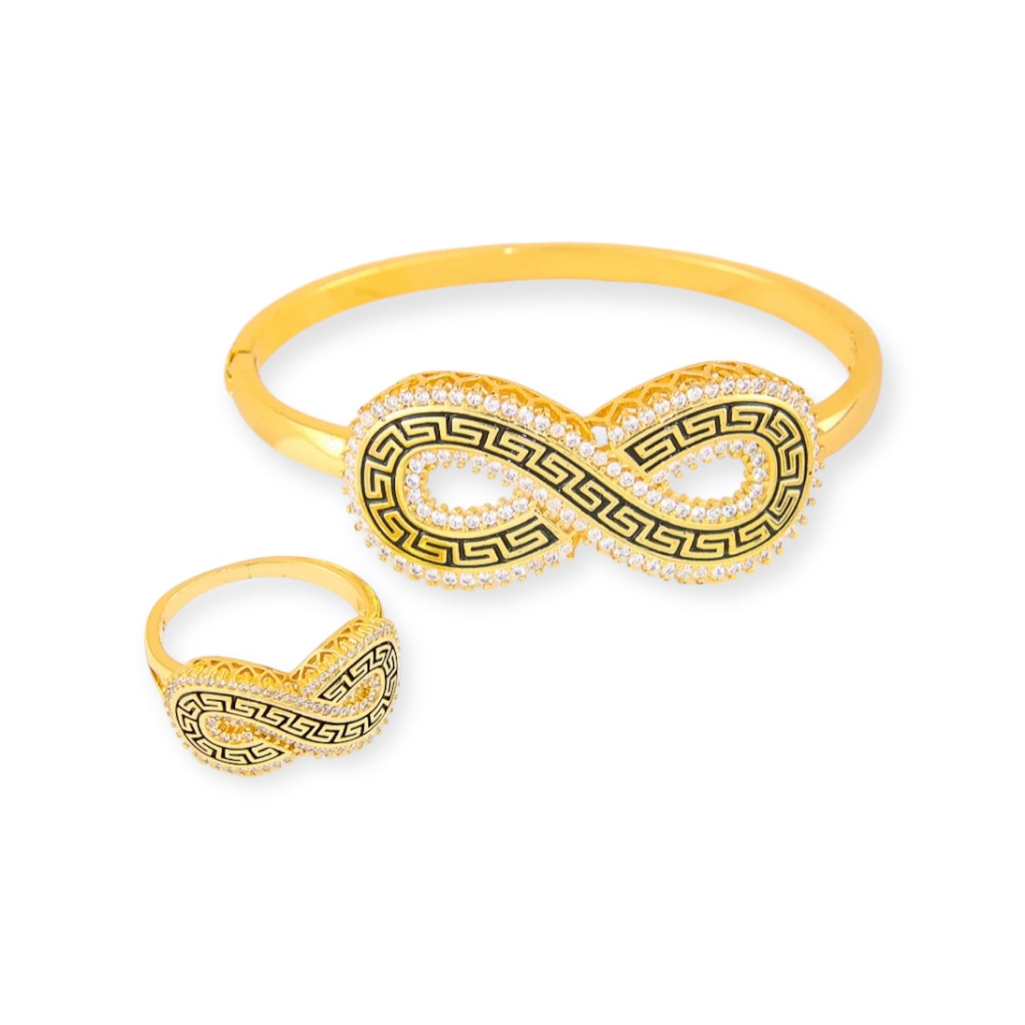 Infinity Greek Style Bracelet & Ring