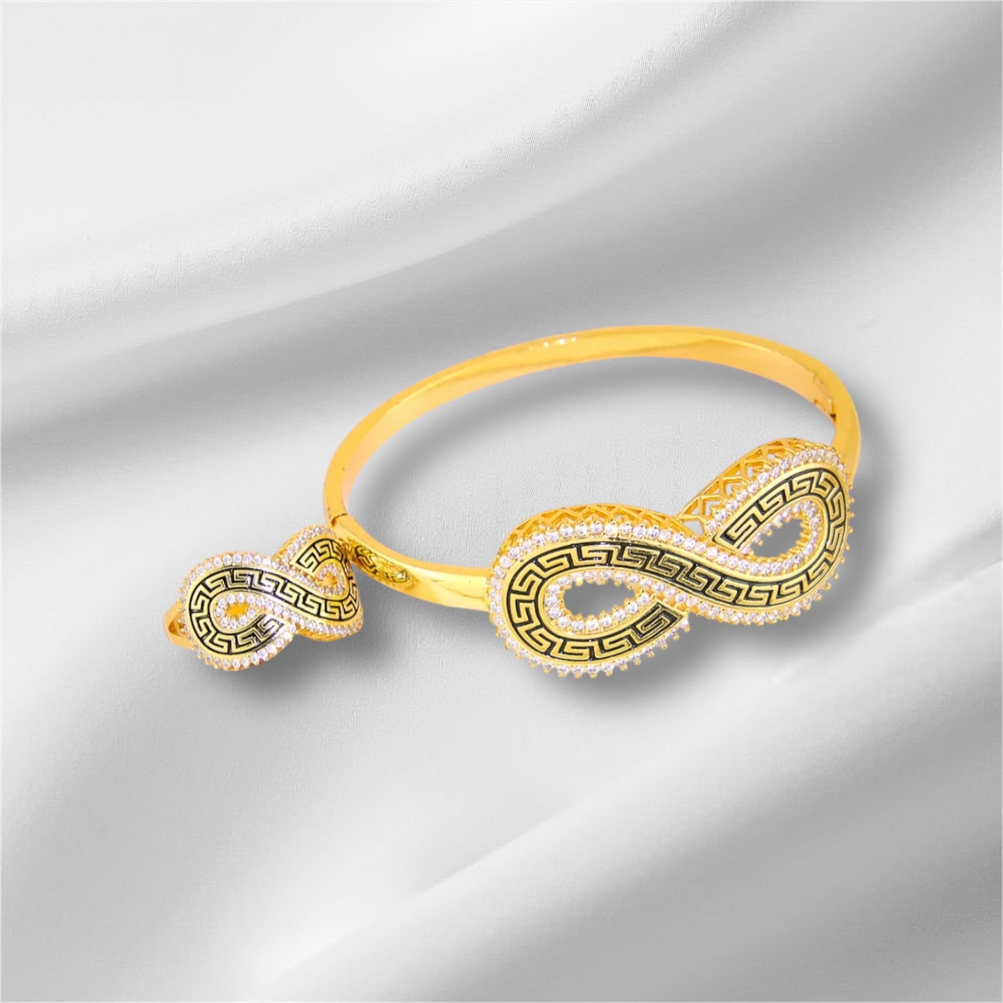 Infinity Greek Style Bracelet & Ring