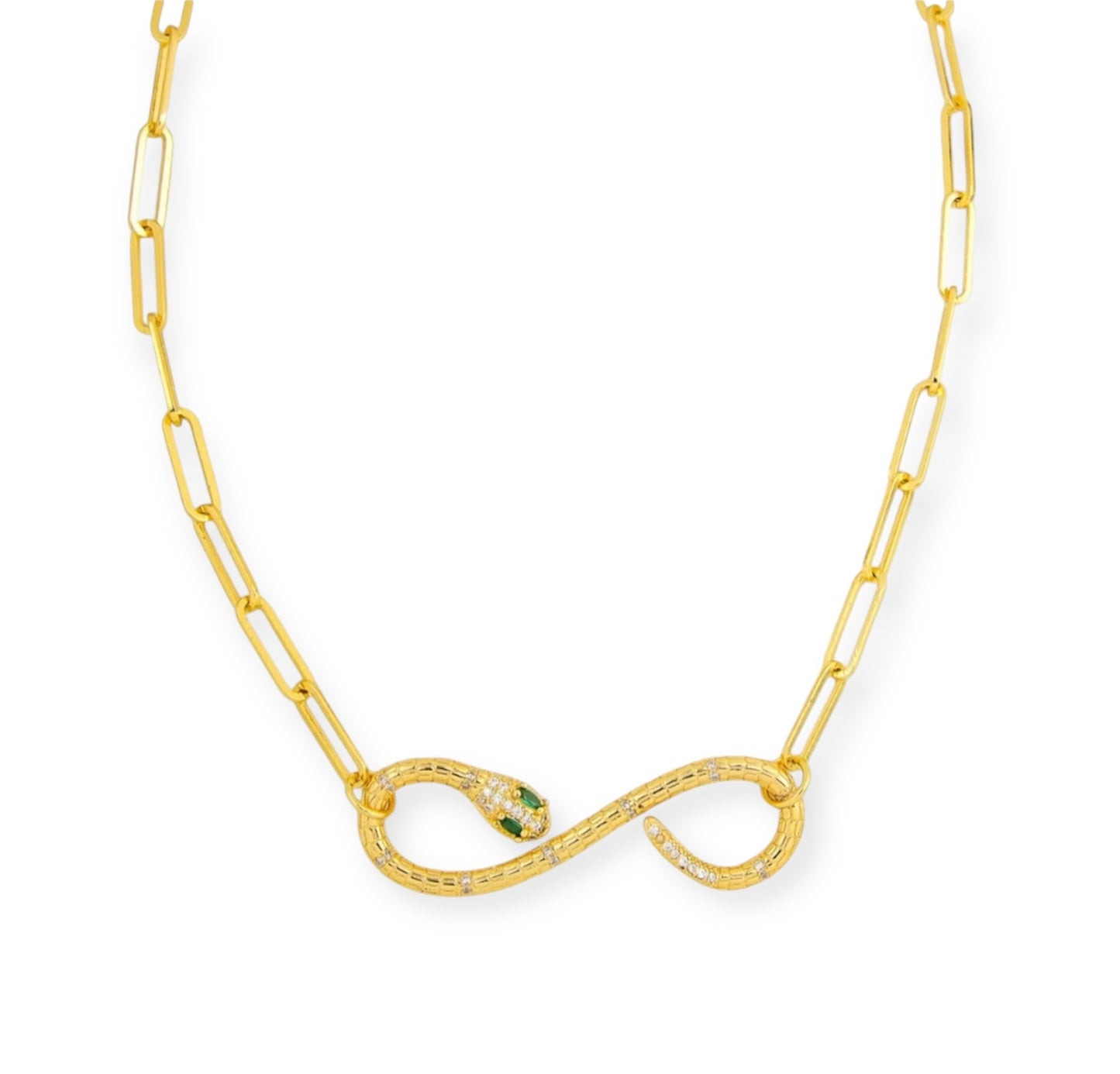 Snake Paperclip Necklace