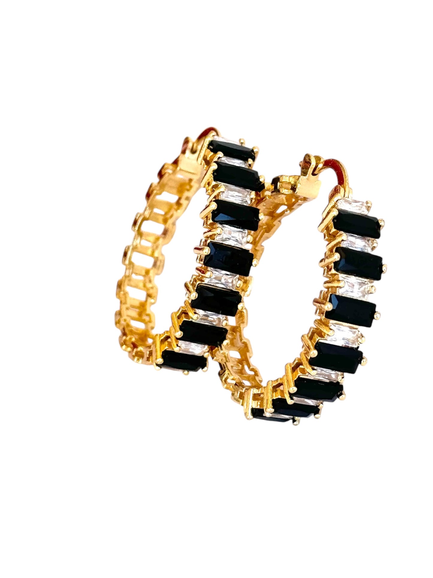 Trendy Cubic Zirconia Hoop Earring