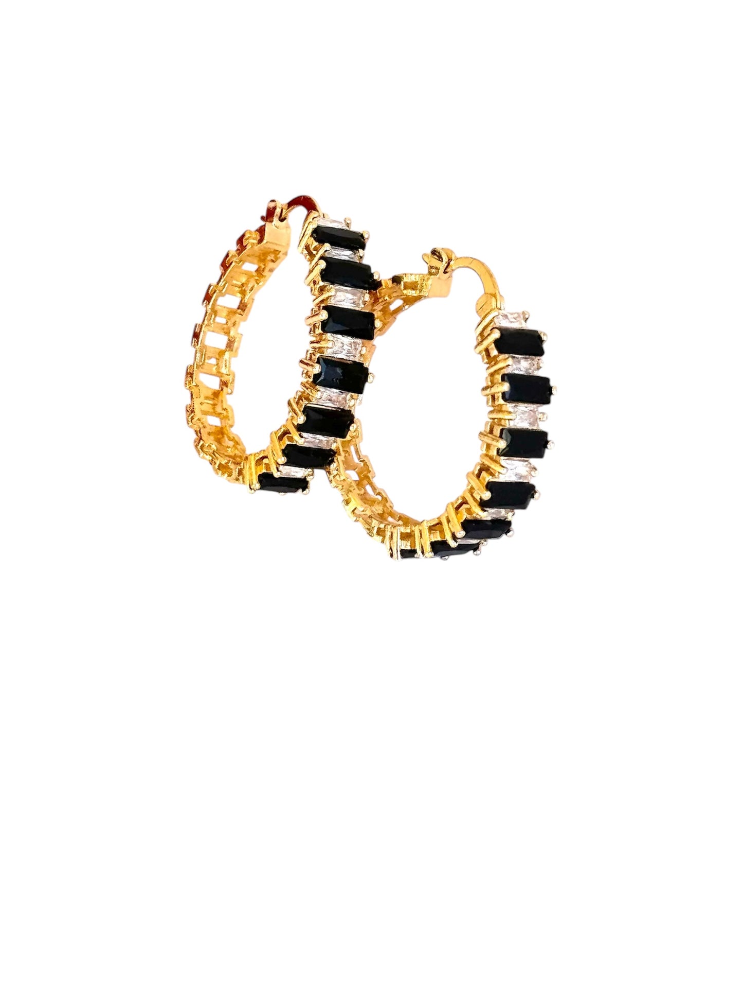 Trendy Cubic Zirconia Hoop Earring