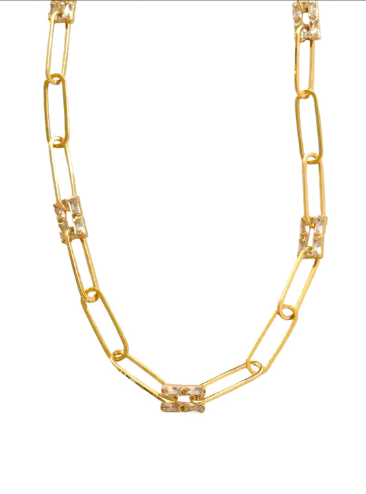 18k Gold Filled Dubai Paperclip Necklaces