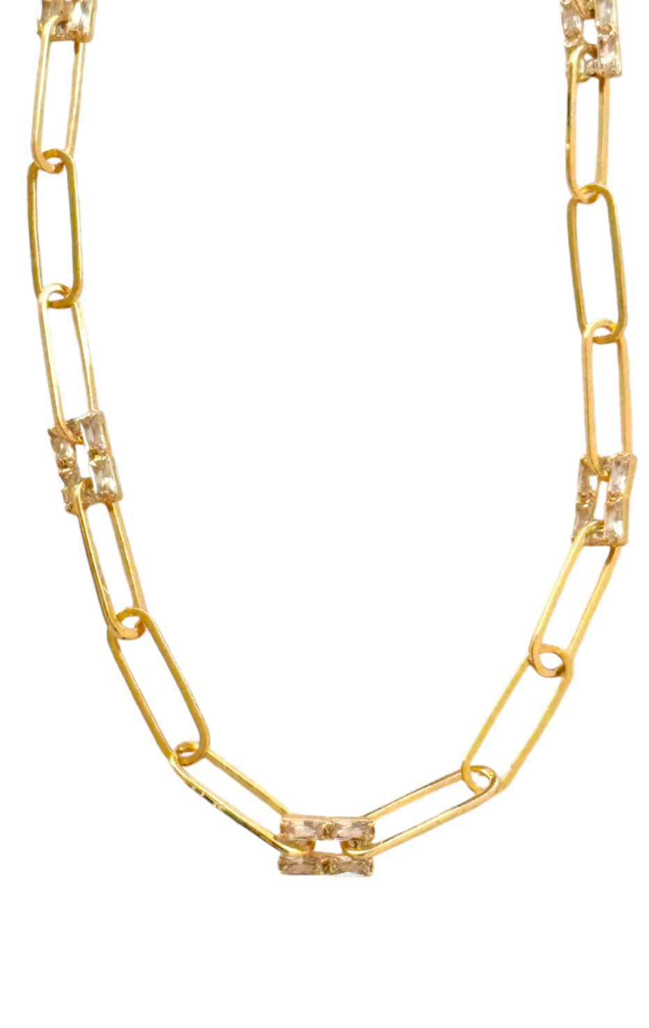 18k Gold Filled Dubai Paperclip Necklaces