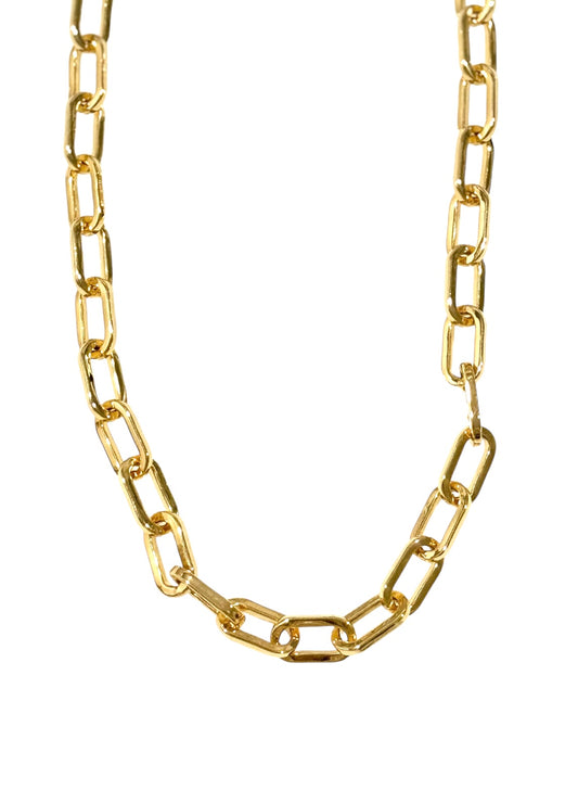 CHUNKY PAPERCLIP NECKLACE - 18K GOLD FILLED DUBAI