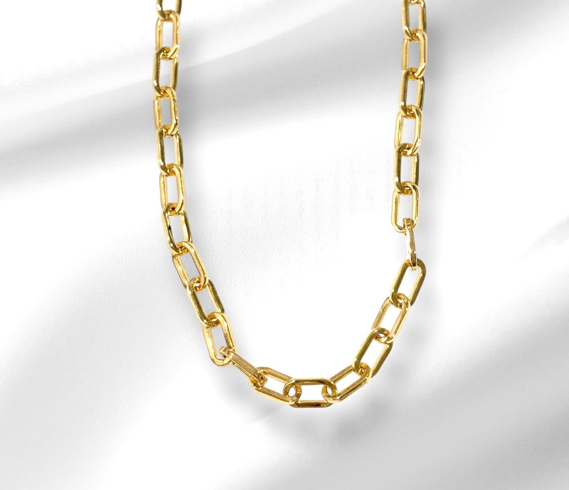 CHUNKY PAPERCLIP NECKLACE - 18K GOLD FILLED DUBAI