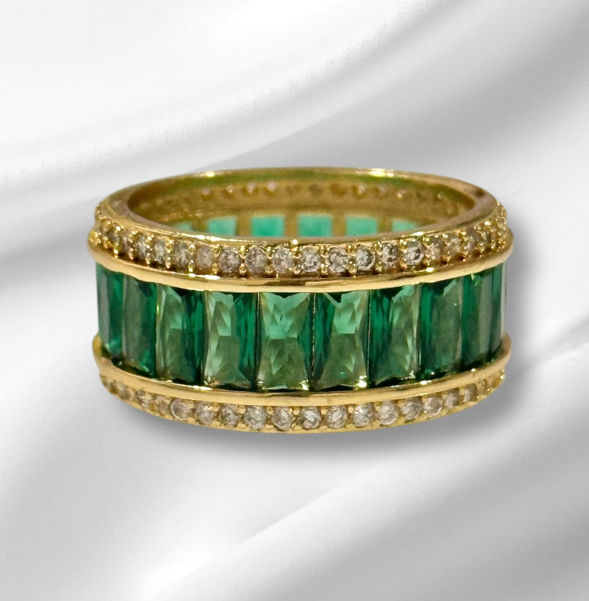 Chucky Vintage Green Cubic Zirconia Ring