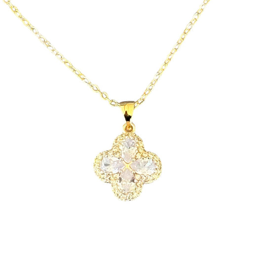 Lucky Single Clover Necklace, 18k Gold Filled Dubai